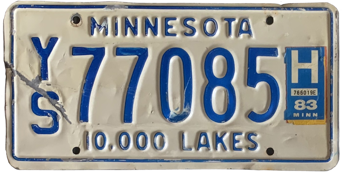 USA-Kennzeichen als Aufkleber | Minnesota.2