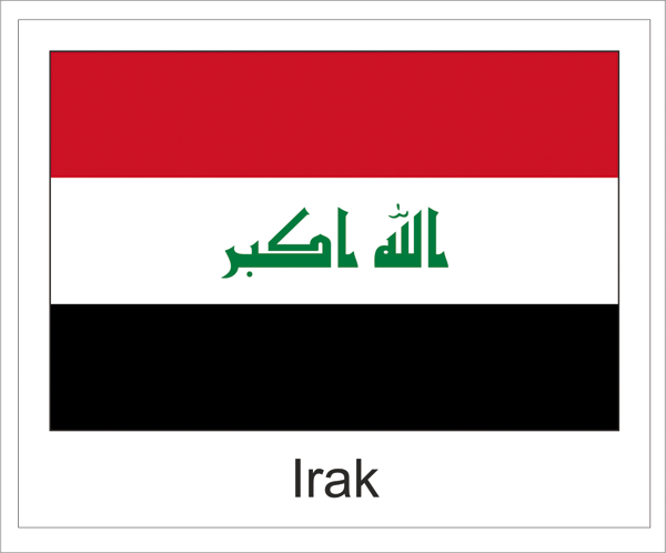 Irak | Aufkleber mit weissem Design