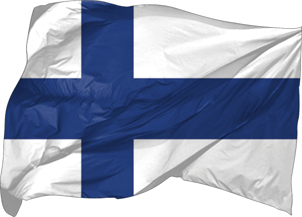 Finnland | wehende Flagge als Aufkleber