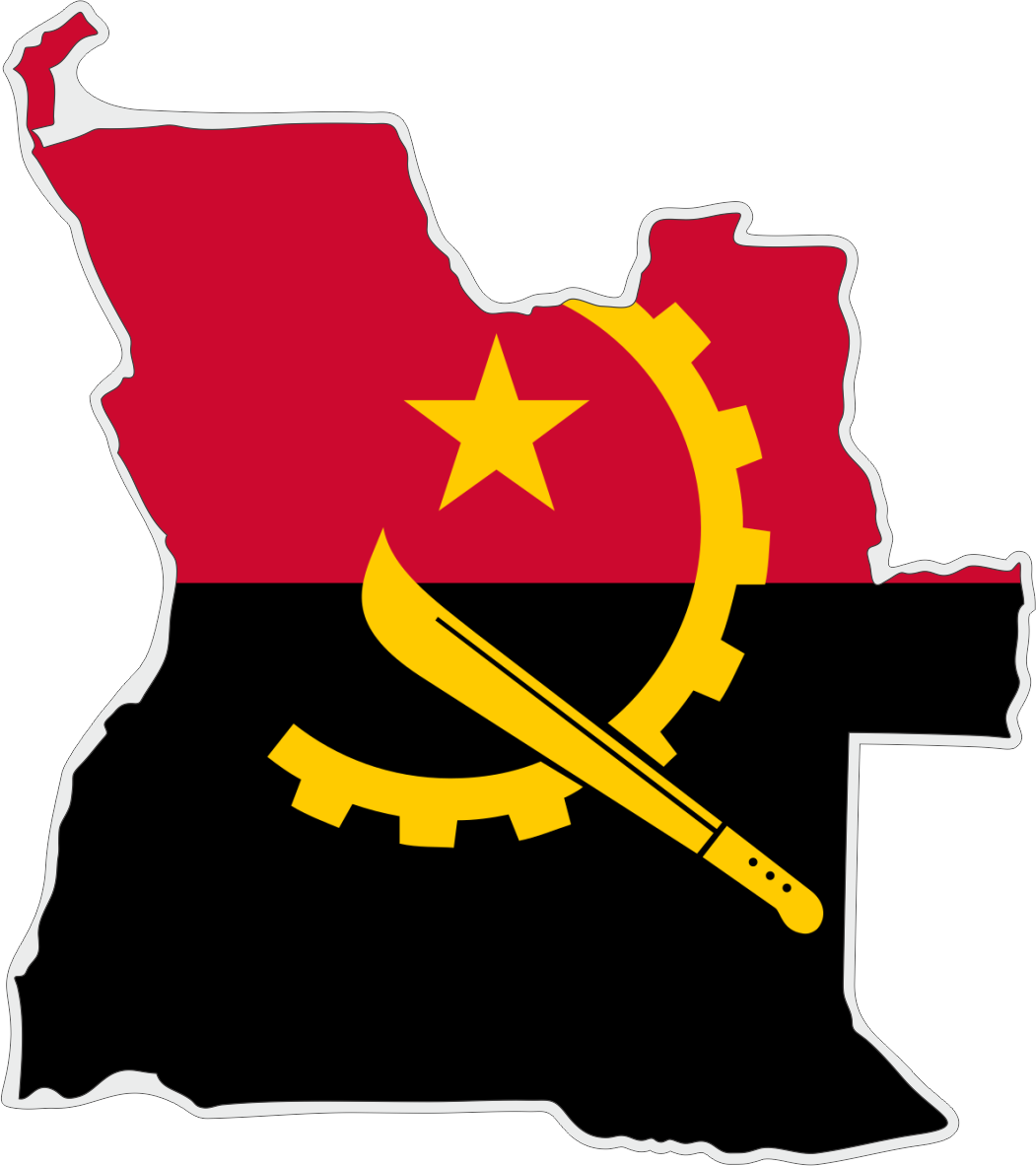 Angola | Auf Contour geschnittene Flagge