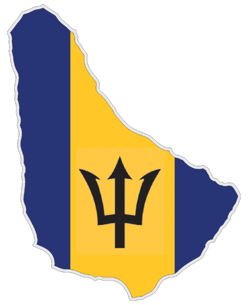Barbados | Auf Contour geschnittene Flagge