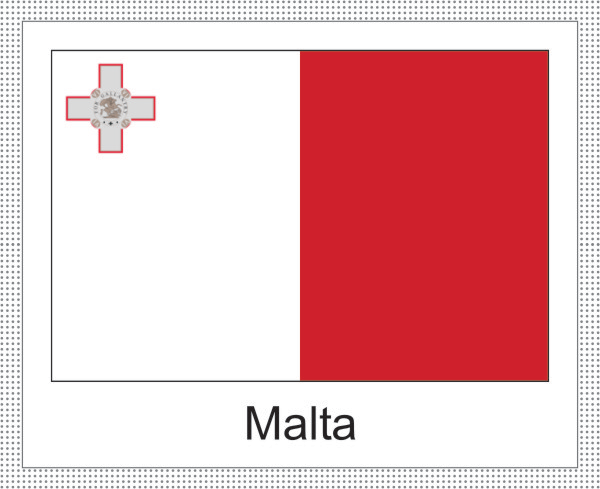 Flagge | Malta -weisses Design