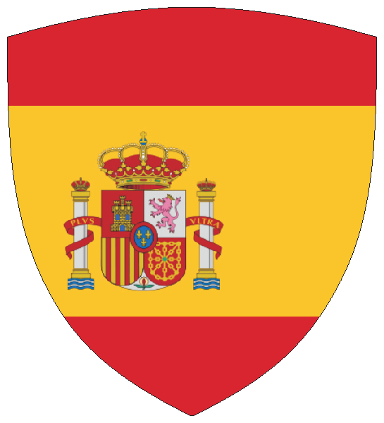 Spanien | Flagge -wappenförmig