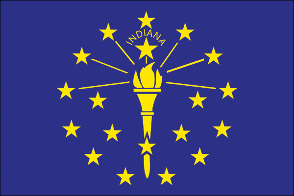 Indiana | Flagge von Indiana als Aufkleber