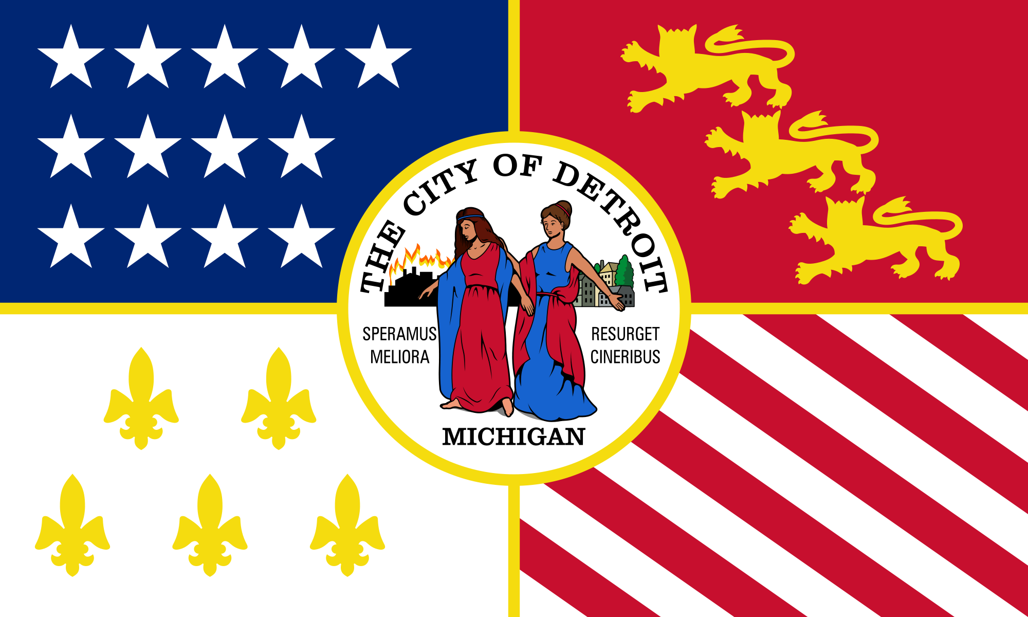 City flag Detroit