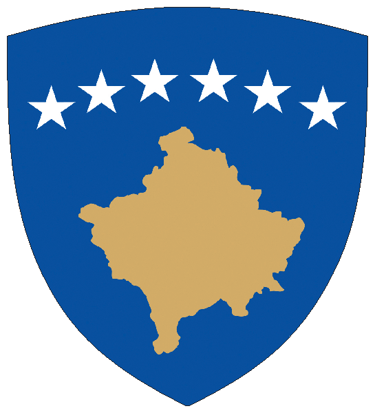 Kosovo | Flagge -wappenförmig