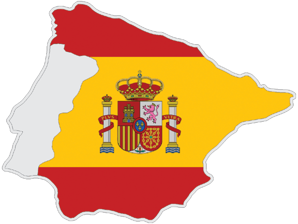 Spanien | Auf Contour geschnittene Flagge