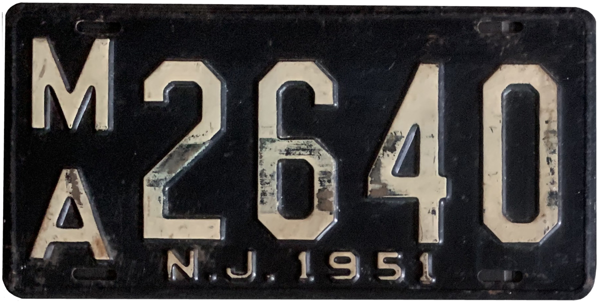 USA-Kennzeichen als Aufkleber | New Jersey.1