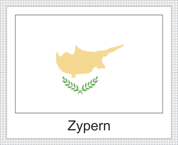 Flagge | Zypern -weisses Design