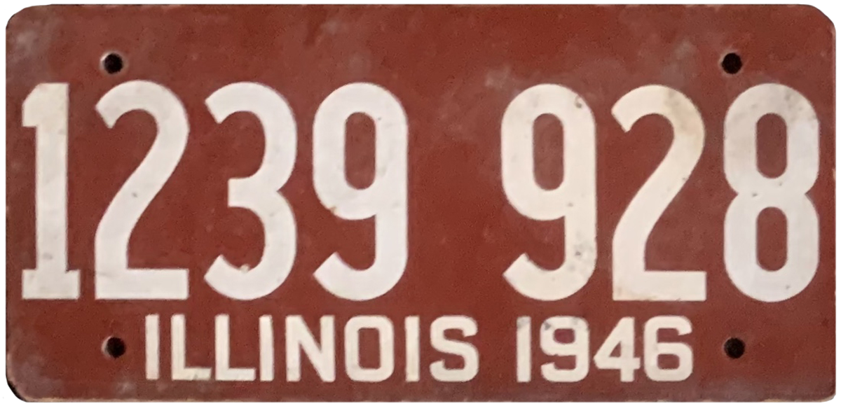 USA-Kennzeichen als Aufkleber | Illinois.3