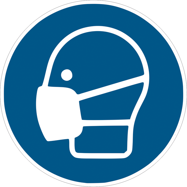 Gebotszeichenaufkleber - M016 Maske benutzen
