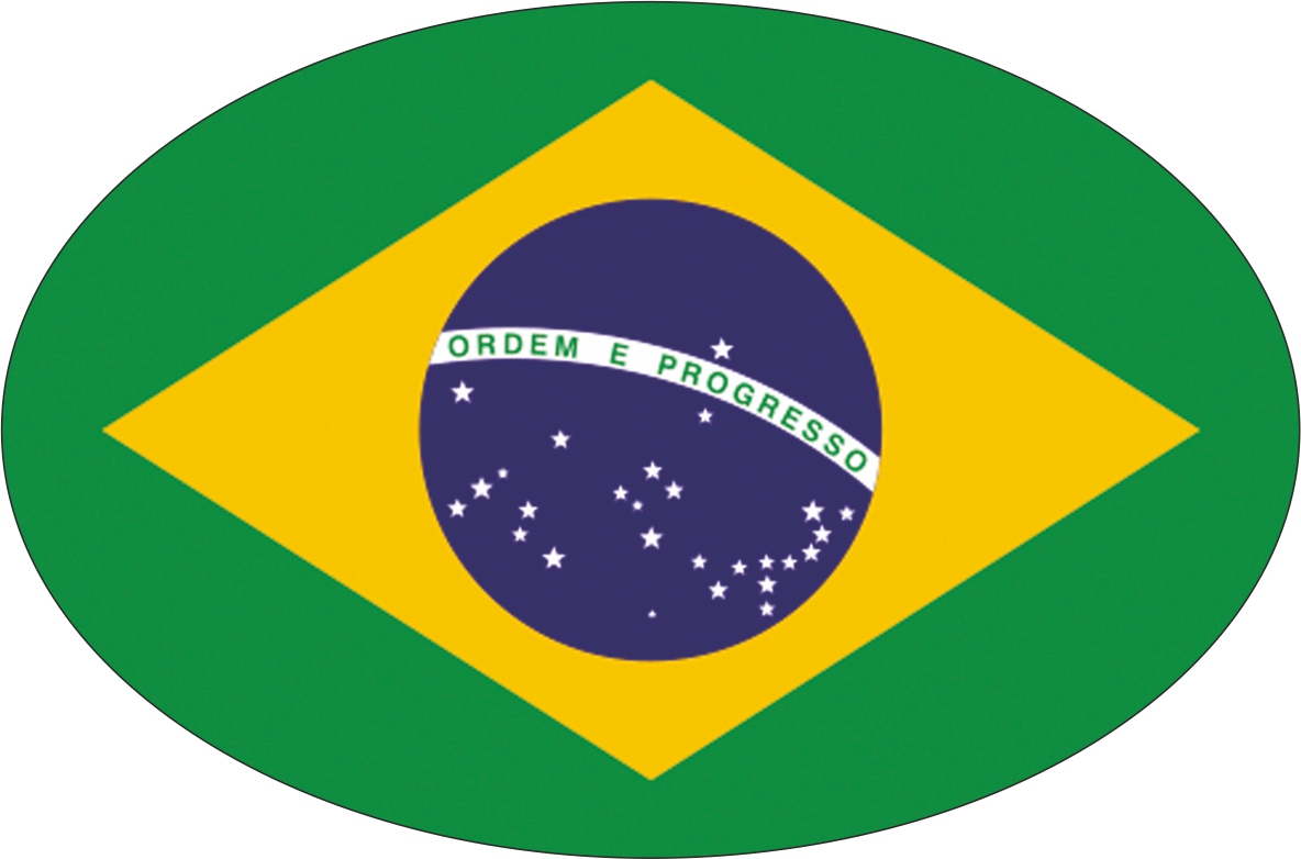 Brazil | sticker in oval shape