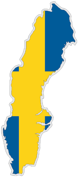 Schweden | Auf Contour geschnittene Flagge