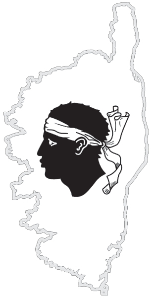 Corsica | Flag cut to Contour