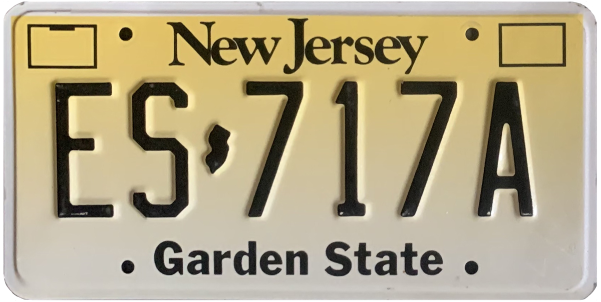 USA-Kennzeichen als Aufkleber | New Jersey.3