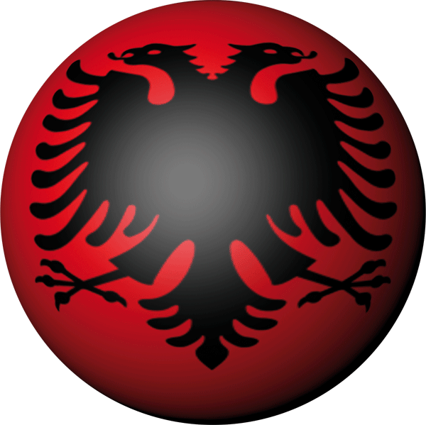 Albanien | Aufkleber in Kugelform