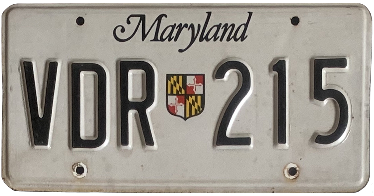 USA-Kennzeichen als Aufkleber | Maryland.2