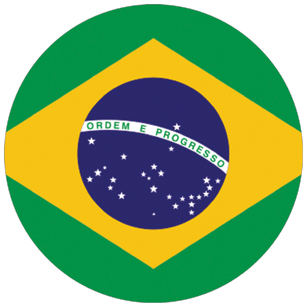 Brazil | round cut sticker
