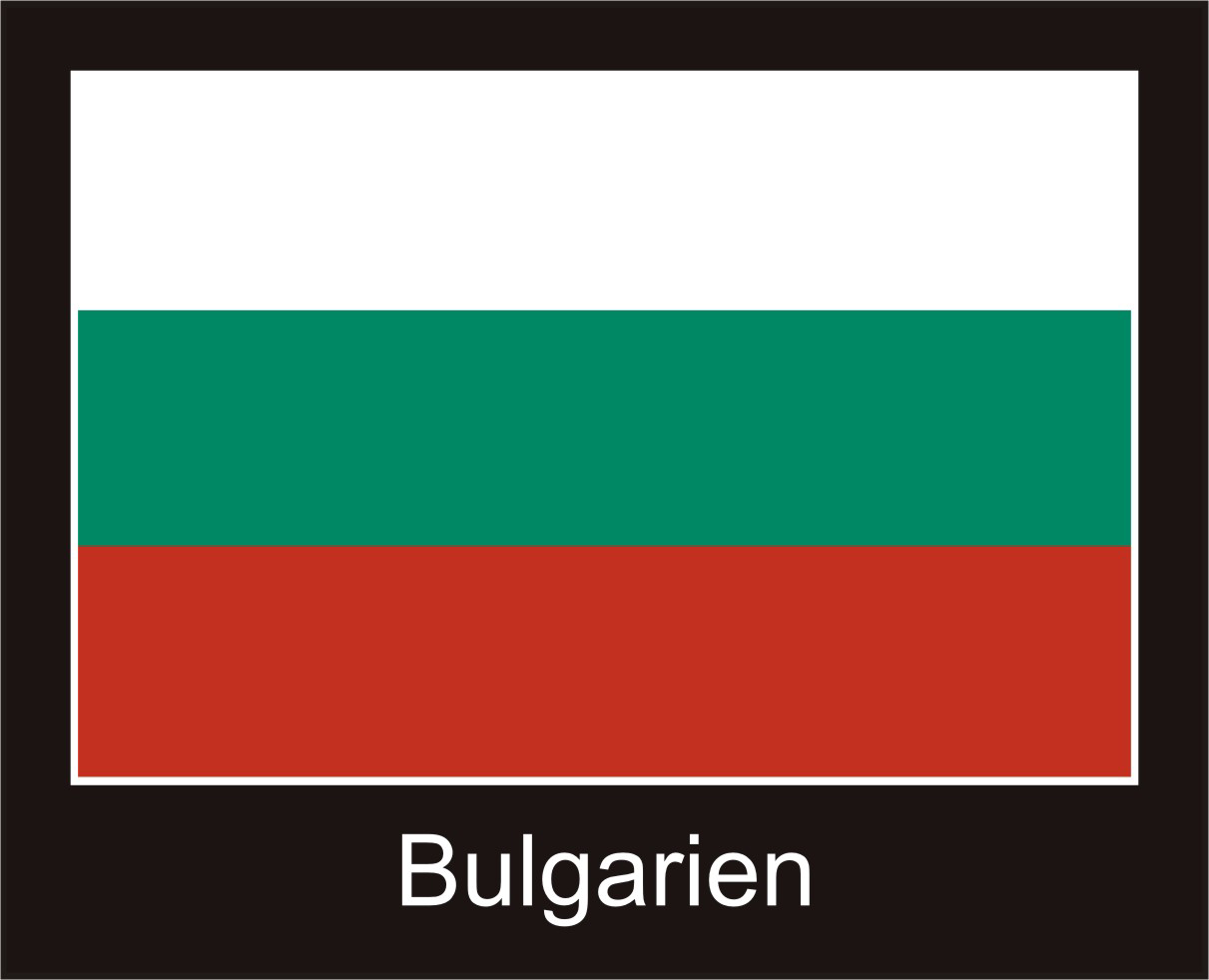 Bulgarien | Aufkleber mit schwarzem Design