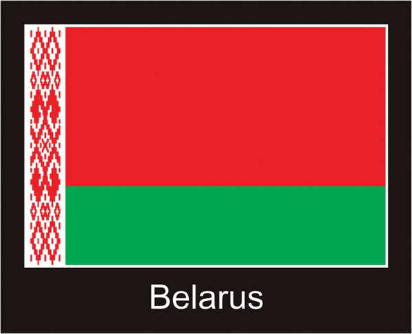 Belarus | Aufkleber mit schwarzem Design