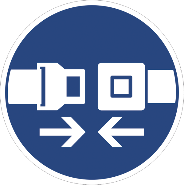 Gebotszeichenaufkleber alt .013- Rückhaltesystem benutzen (alt)