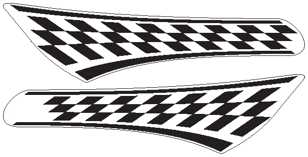 Zielflaggenaufkleber -02 (2 Stück)