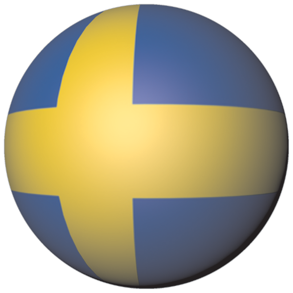 Schweden | Aufkleber in Kugelform