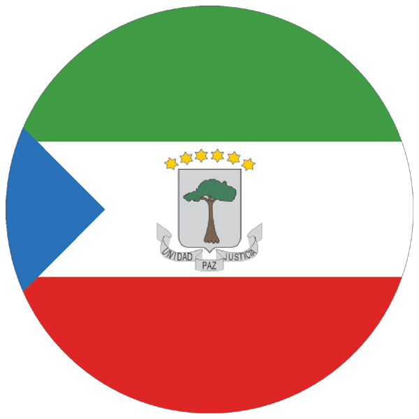 Äquatorialguinea | rund geschnittener Aufkleber