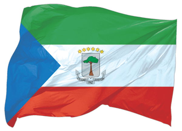 Äquatorialguinea | wehende Flagge als Aufkleber