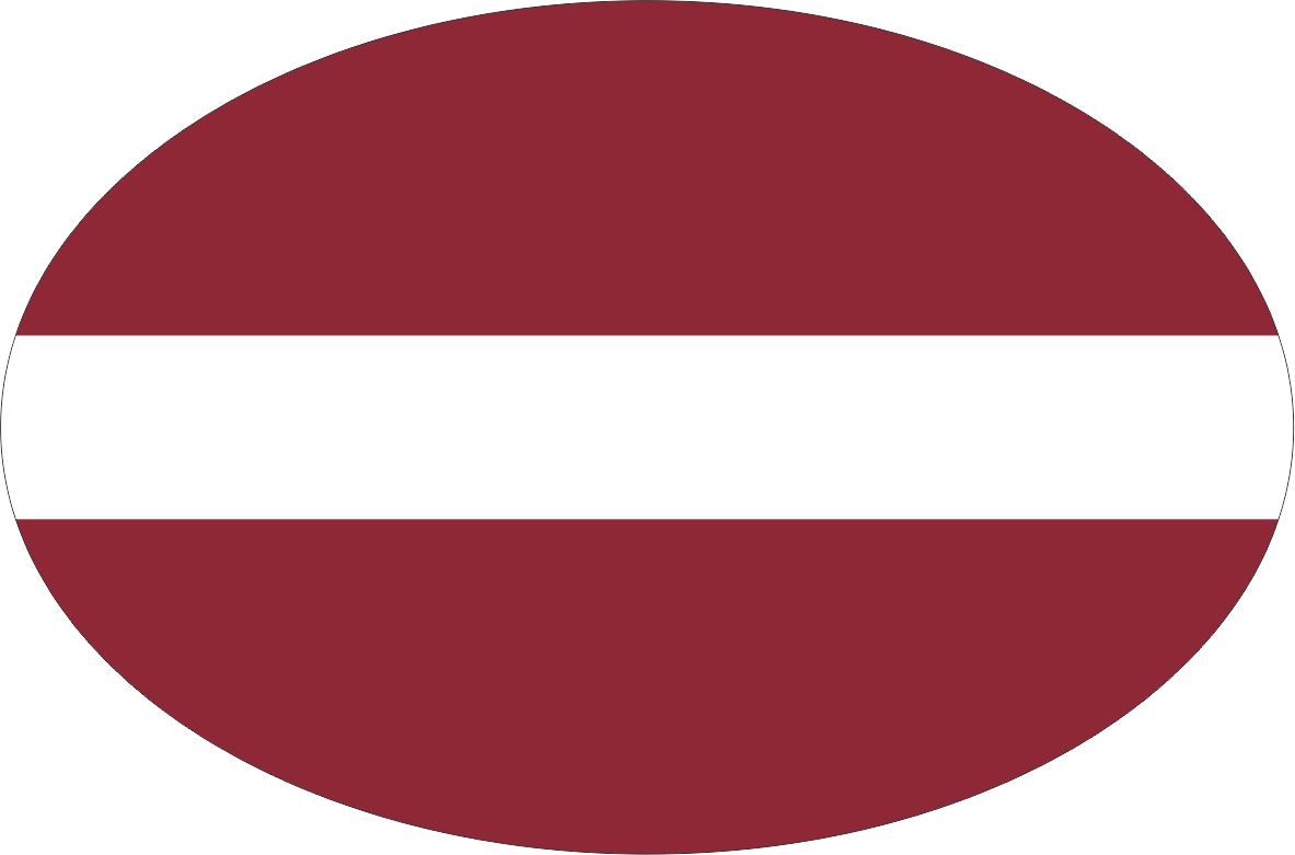Latvia | sticker in oval shape