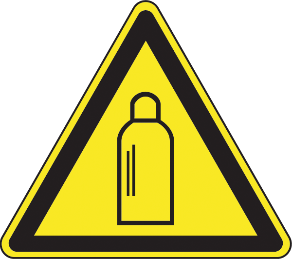 Warnzeichenaufkleber alt .022- Warnung vor Gasflaschen (alt)