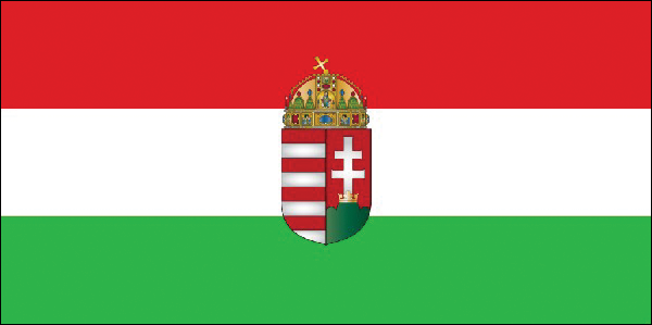 Hungary with coat of arms | Sticker