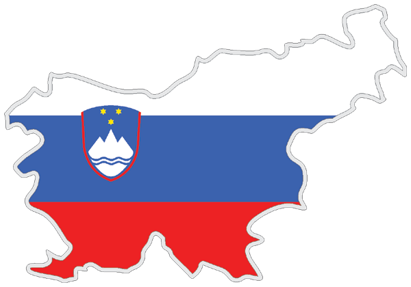 Slowenien | Auf Contour geschnittene Flagge