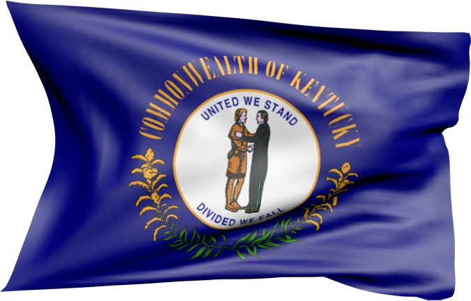 Kentucky | Waving flag as a sticker