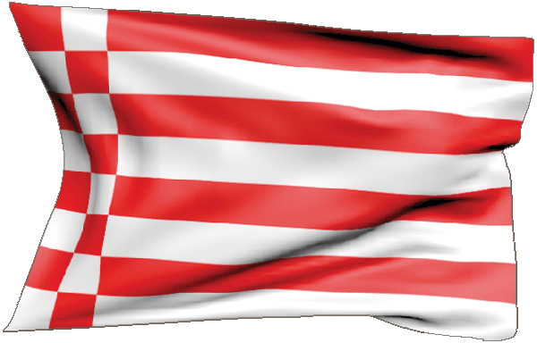 Bremen | Aufkleber als wehende Flagge