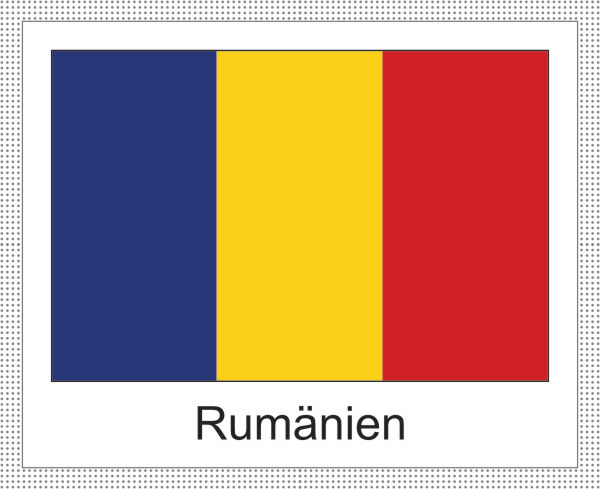 Flagge | Rumänien -weisses Design