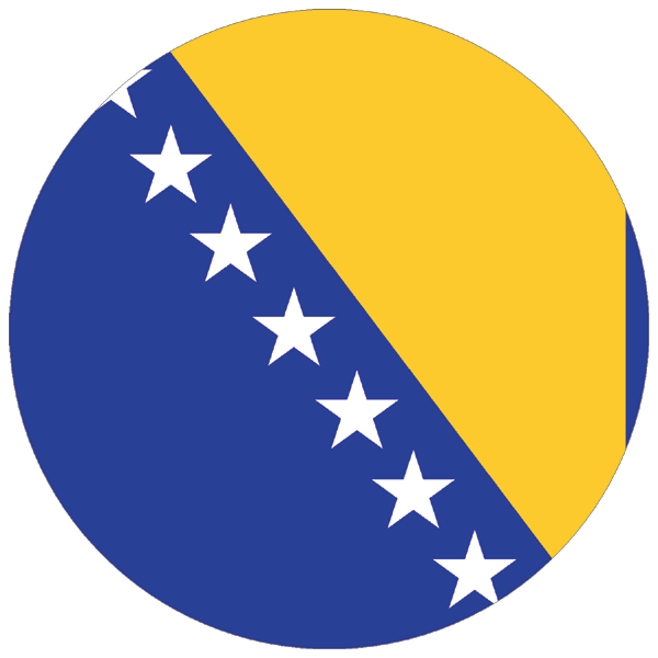 Bosnien Herzegowina | rund geschnittener Aufkleber