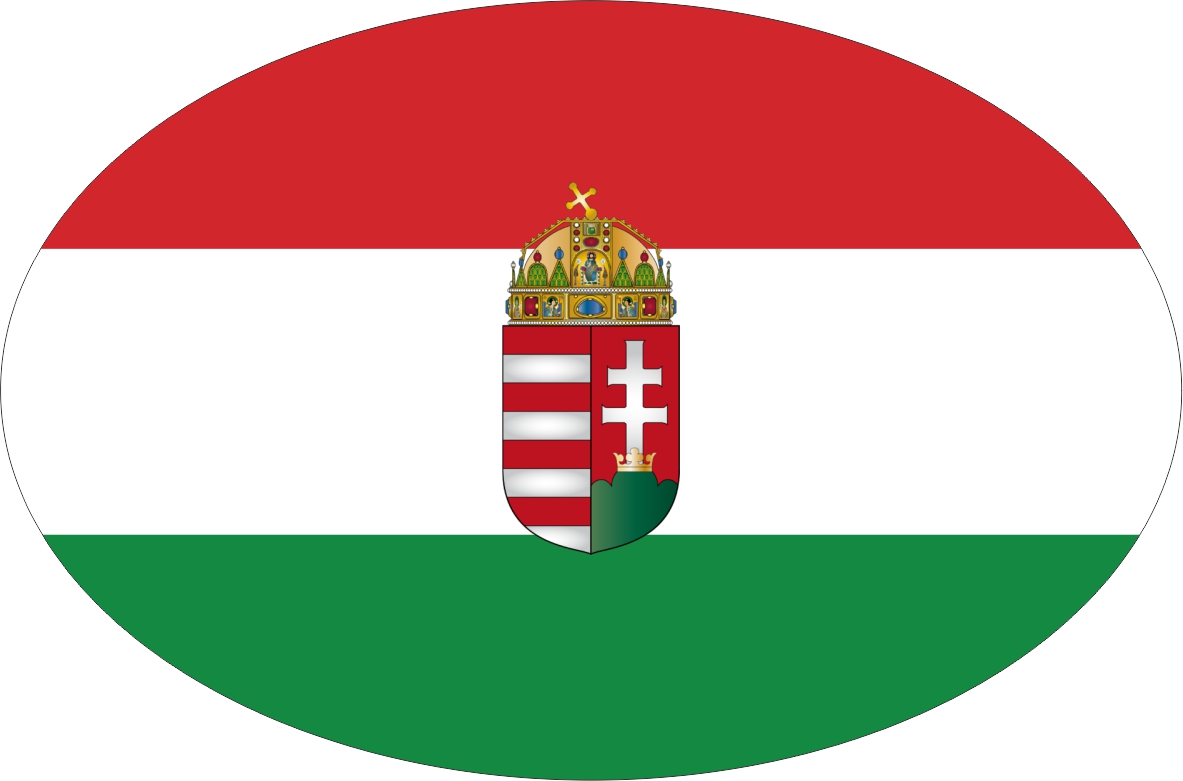 Hungary | sticker in oval shape