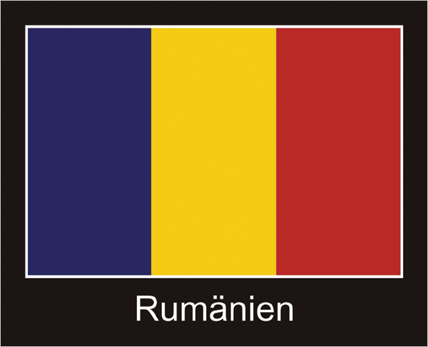 Romania | Sticker with black design