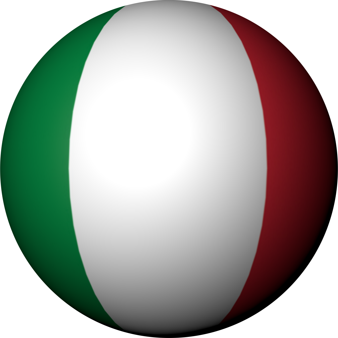 Italien | Aufkleber in Kugelform