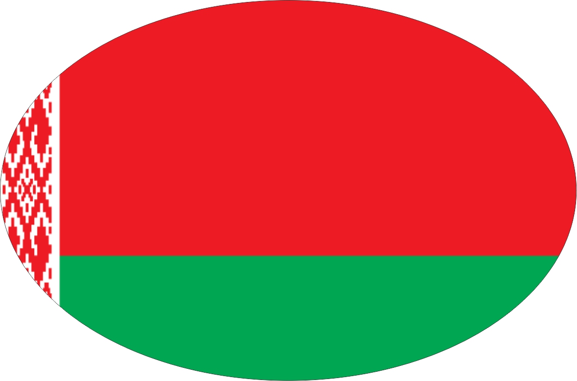 Belarus | Aufkleber in ovaler Form