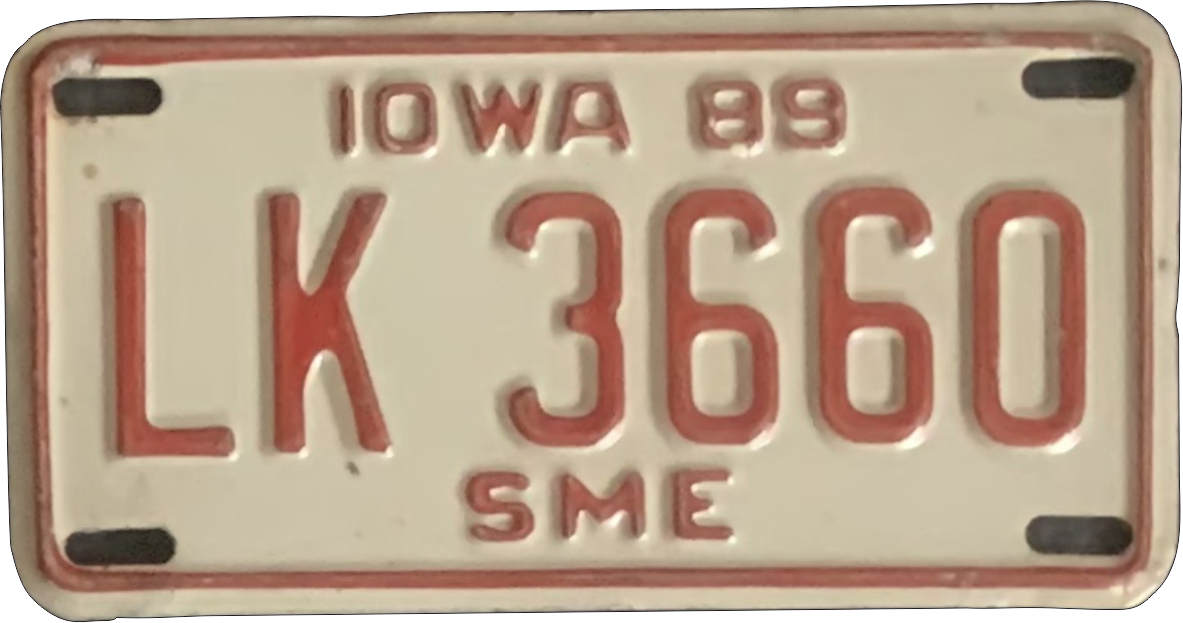 USA license plate | Iowa.5