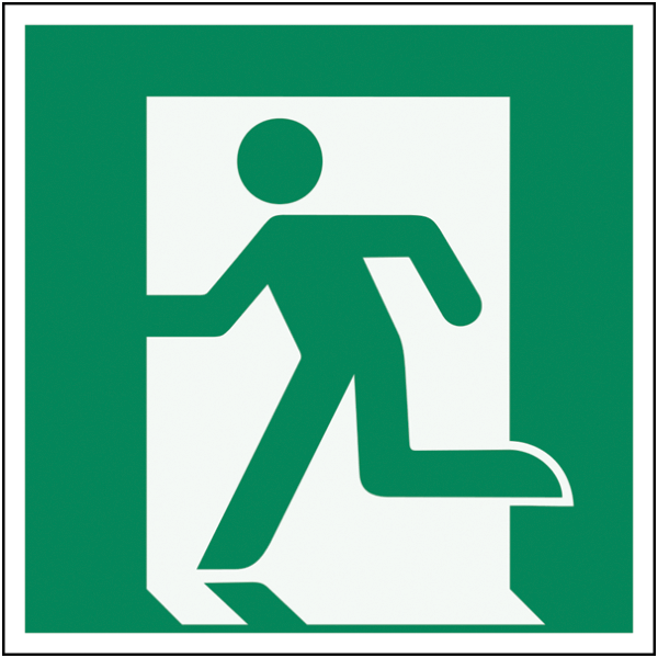 Rettungszeichenaufkleber .001- E001 Rettungsweg links