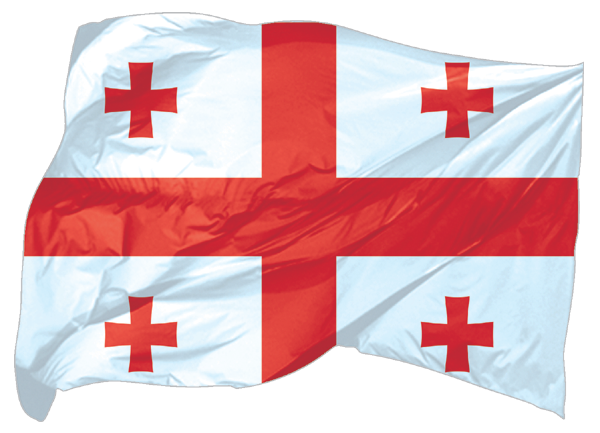 Georgien | wehende Flagge als Aufkleber
