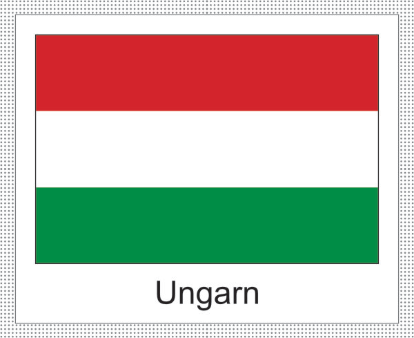 Flagge | Ungarn -weisses Design