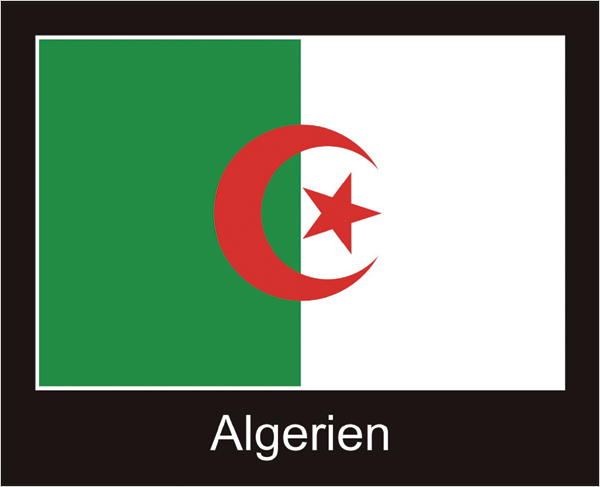 Algeria | Sticker with black design