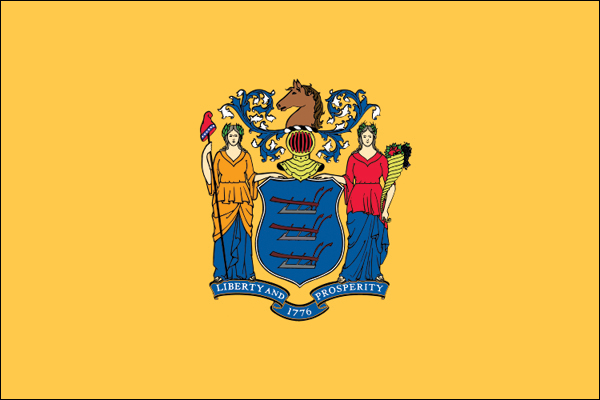 New Jersey | Flagge von New Jersey als Aufkleber
