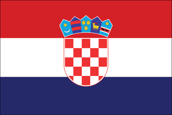 Kroatien | Flagge -gleiche Größe