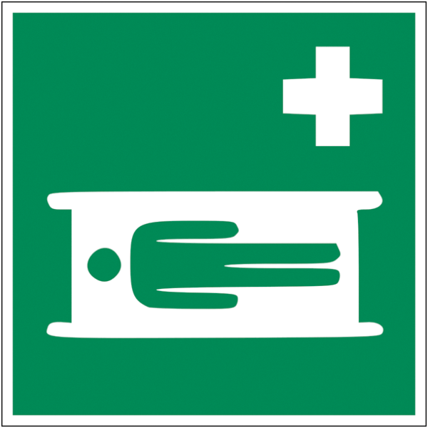 Rettungszeichenaufkleber .013- E013 Krankentrage