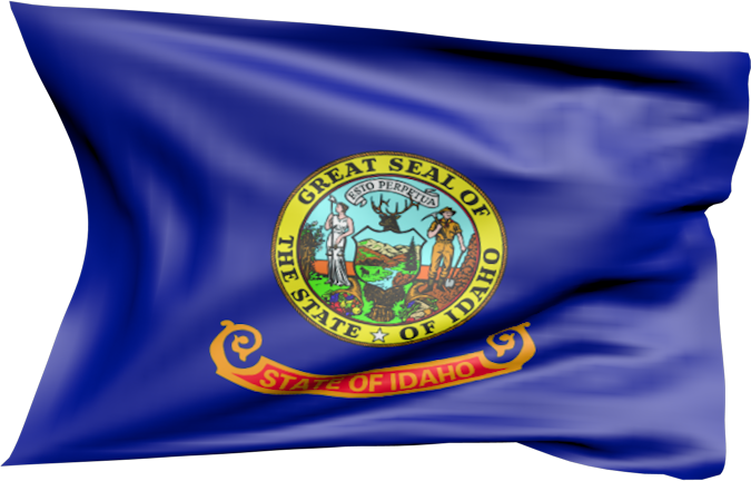 Idaho | Waving flag as a sticker